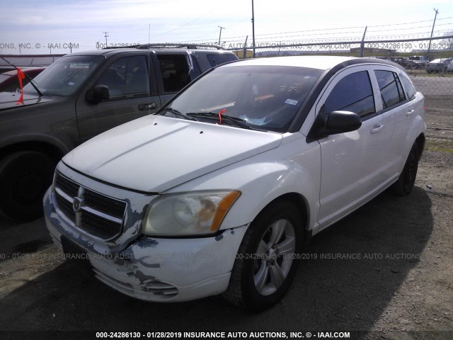 1B3CB4HA0AD558695 - 2010 DODGE CALIBER SXT WHITE photo 2