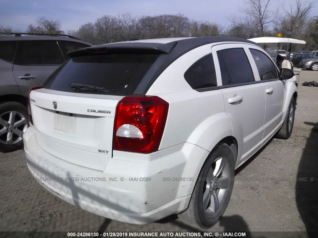 1B3CB4HA0AD558695 - 2010 DODGE CALIBER SXT WHITE photo 4