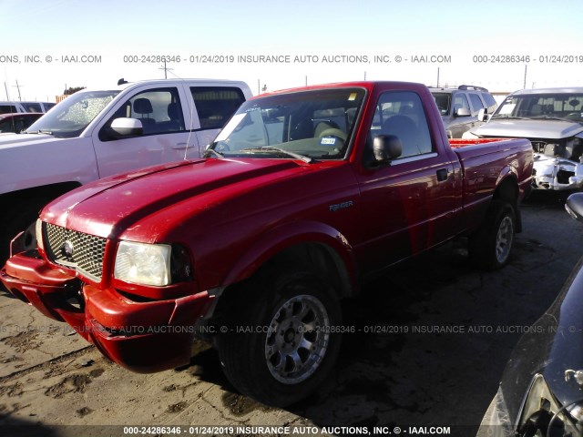 1FTYR10UX3PB41591 - 2003 FORD RANGER RED photo 2