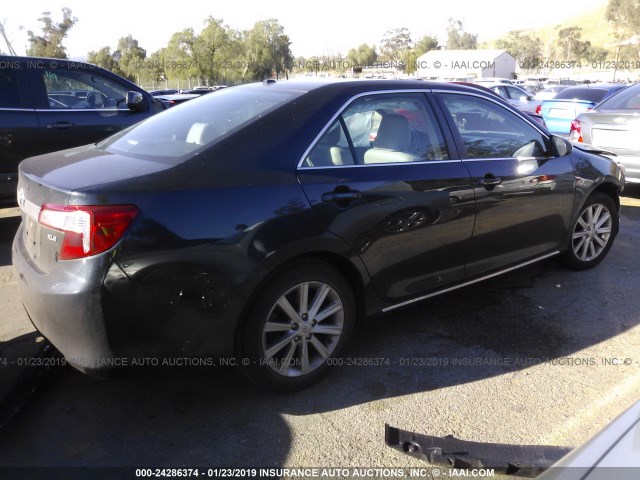 4T4BF1FK7DR279033 - 2013 TOYOTA CAMRY L/SE/LE/XLE BLUE photo 4