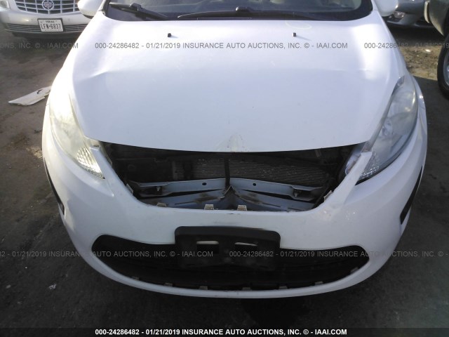 3FADP4AJ7DM149770 - 2013 FORD FIESTA S WHITE photo 6