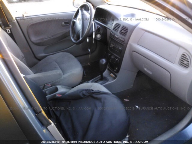 KNADC123916040837 - 2001 KIA RIO Dark Blue photo 5