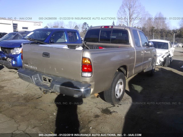 5TBRN34133S351184 - 2003 TOYOTA TUNDRA ACCESS CAB SR5 GOLD photo 4