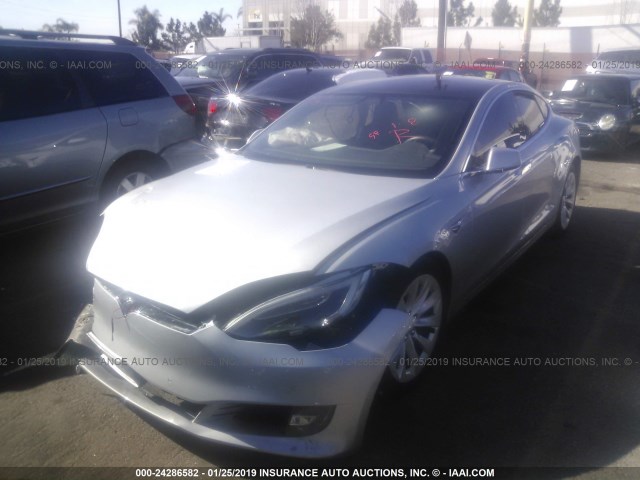 5YJSA1E23GF174484 - 2016 TESLA MODEL S SILVER photo 2