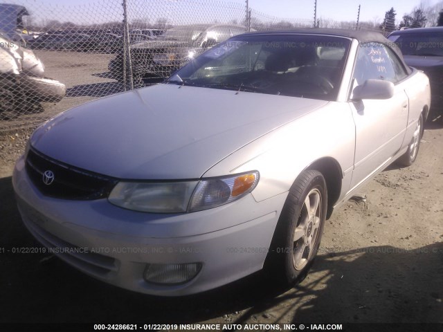 2T1FF28P91C465292 - 2001 TOYOTA CAMRY SOLARA SE/SLE ვერცხლისფერი ფოტო 2