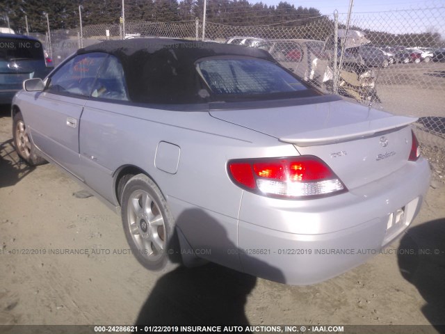 2T1FF28P91C465292 - 2001 TOYOTA CAMRY SOLARA SE/SLE ვერცხლისფერი ფოტო 3