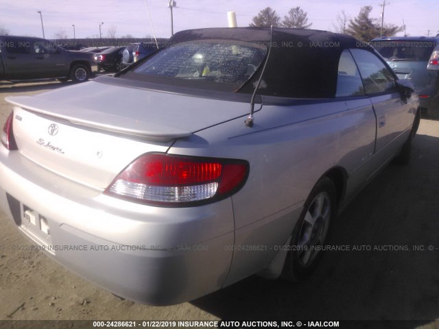 2T1FF28P91C465292 - 2001 TOYOTA CAMRY SOLARA SE/SLE ვერცხლისფერი ფოტო 4