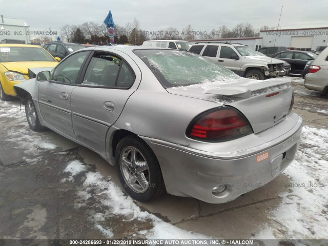 1G2NW52E11C272765 - 2001 PONTIAC GRAND AM GT SILVER photo 3