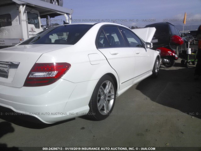 WDDGF4HB7EA932018 - 2014 MERCEDES-BENZ C 250 WHITE photo 4