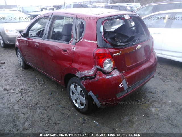 KL1TD6DE2BB211225 - 2011 CHEVROLET AVEO LS/LT წითელი ფოტო 3