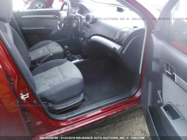 KL1TD6DE2BB211225 - 2011 CHEVROLET AVEO LS/LT წითელი ფოტო 5