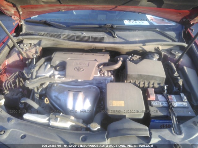 4T1BF1FK1EU791950 - 2014 TOYOTA CAMRY L/SE/LE/XLE 红色 照片 10