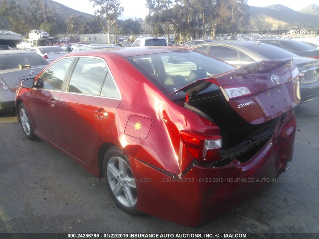 4T1BF1FK1EU791950 - 2014 TOYOTA CAMRY L/SE/LE/XLE 红色 照片 3