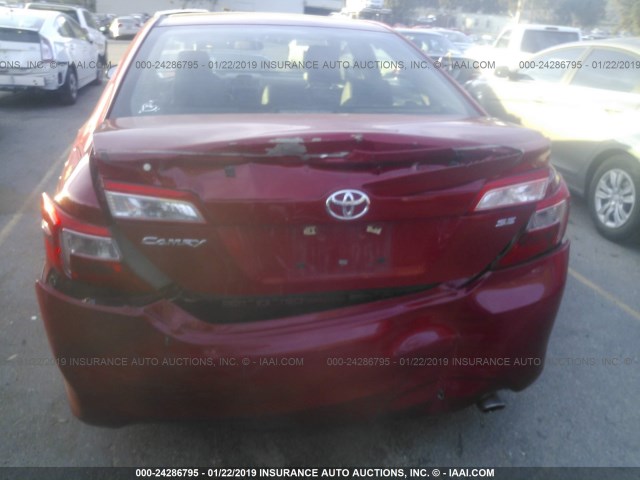4T1BF1FK1EU791950 - 2014 TOYOTA CAMRY L/SE/LE/XLE 红色 照片 6