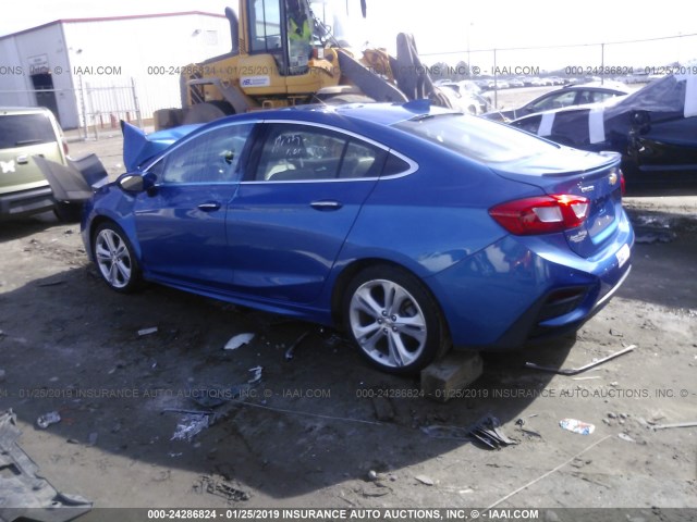 1G1BG5SM1G7262668 - 2016 CHEVROLET CRUZE PREMIER BLUE photo 3