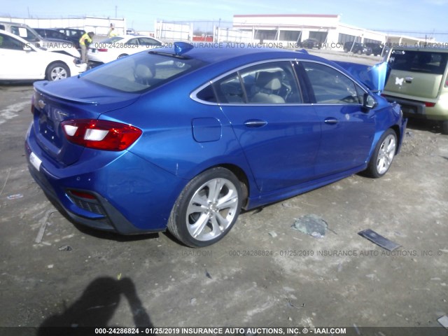 1G1BG5SM1G7262668 - 2016 CHEVROLET CRUZE PREMIER BLUE photo 4