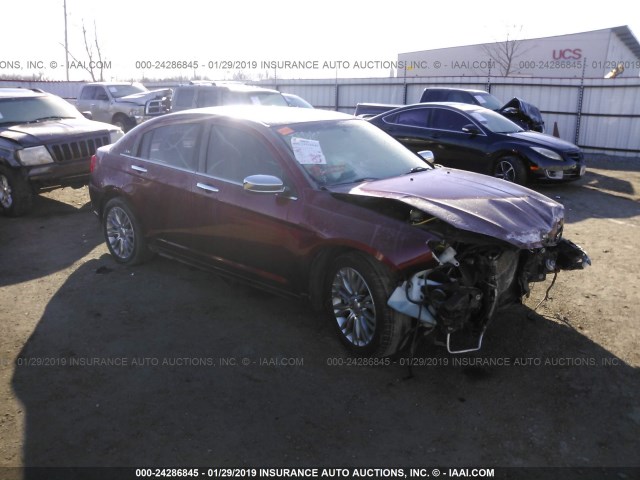 1C3BC2FG6BN507642 - 2011 CHRYSLER 200 LIMITED RED photo 1