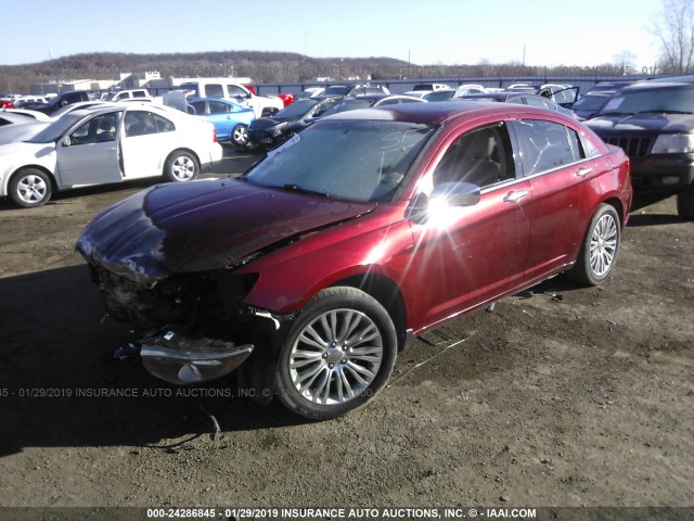 1C3BC2FG6BN507642 - 2011 CHRYSLER 200 LIMITED RED photo 2