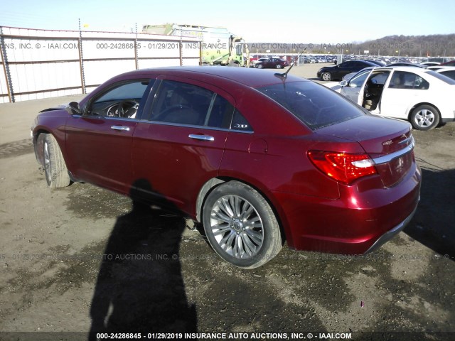 1C3BC2FG6BN507642 - 2011 CHRYSLER 200 LIMITED RED photo 3