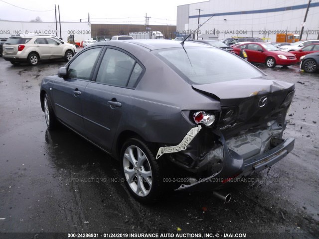 JM1BK32G481186937 - 2008 MAZDA 3 I GRAY photo 3