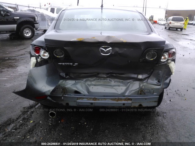 JM1BK32G481186937 - 2008 MAZDA 3 I GRAY photo 6