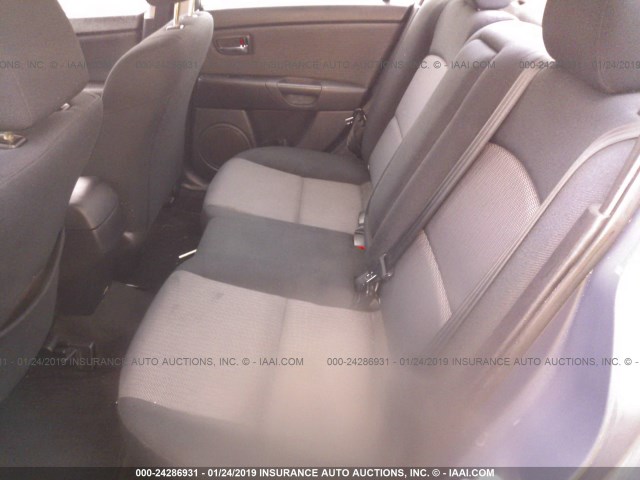 JM1BK32G481186937 - 2008 MAZDA 3 I GRAY photo 8