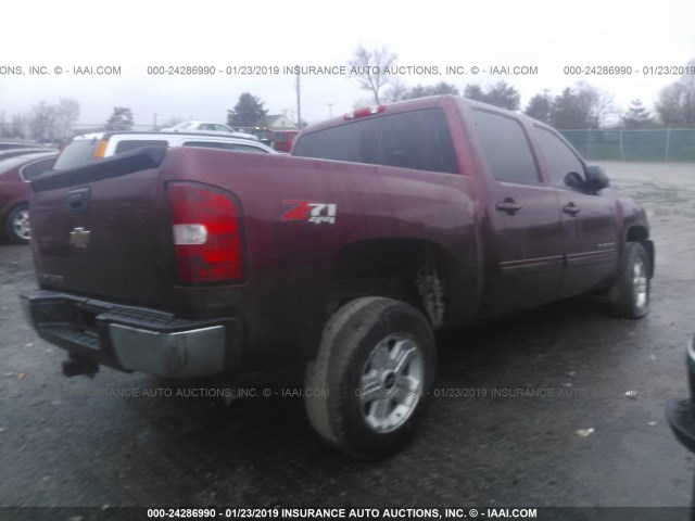 3GCPKSE76DG371224 - 2013 CHEVROLET SILVERADO K1500 LT MAROON photo 4