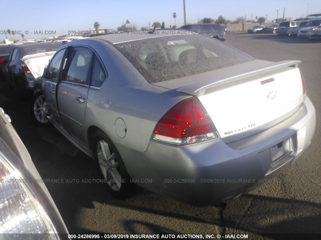 2G1WC5E3XD1170144 - 2013 CHEVROLET IMPALA LTZ SILVER photo 3