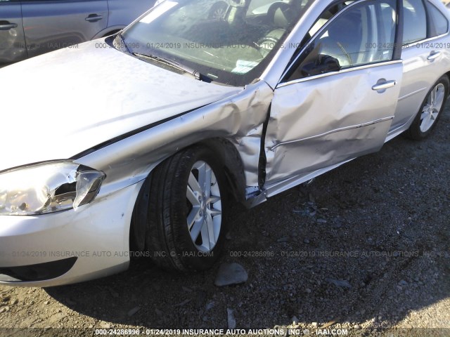 2G1WC5E3XD1170144 - 2013 CHEVROLET IMPALA LTZ SILVER photo 6