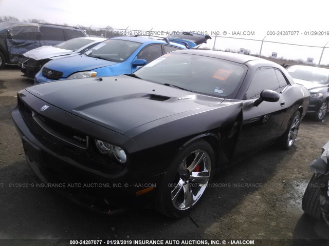 2B3CJ7DW3AH111710 - 2010 DODGE CHALLENGER SRT-8 BLACK photo 2