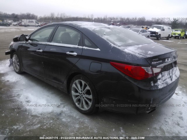 5NPEC4AB7DH633088 - 2013 HYUNDAI SONATA SE/LIMITED Dark Blue photo 3