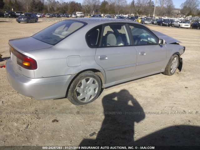 4S3BE635927214791 - 2002 SUBARU LEGACY L SILVER photo 4