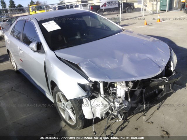 4T1BF1FKXCU067767 - 2012 TOYOTA CAMRY SE/LE/XLE SILVER photo 1