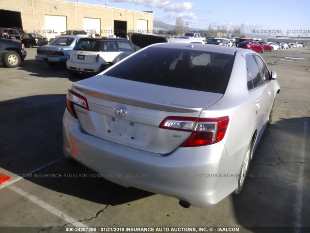 4T1BF1FKXCU067767 - 2012 TOYOTA CAMRY SE/LE/XLE SILVER photo 4