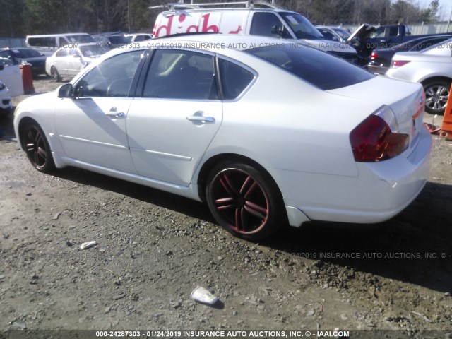 JNKBY01E27M402826 - 2007 INFINITI M45 SPORT WHITE photo 3