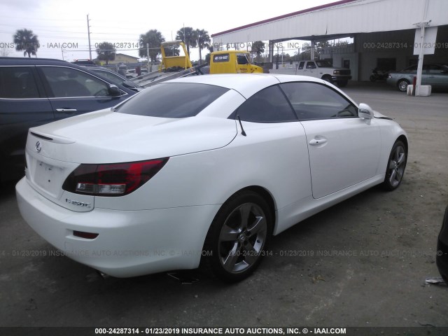 JTHFF2C24A2501088 - 2010 LEXUS IS 250 WHITE photo 4