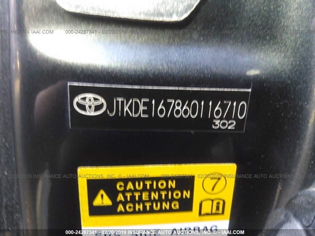 JTKDE167860116710 - 2006 TOYOTA SCION TC ლურჯი ფოტო 9