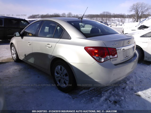 1G1PA5SH2D7230866 - 2013 CHEVROLET CRUZE LS BEIGE photo 3