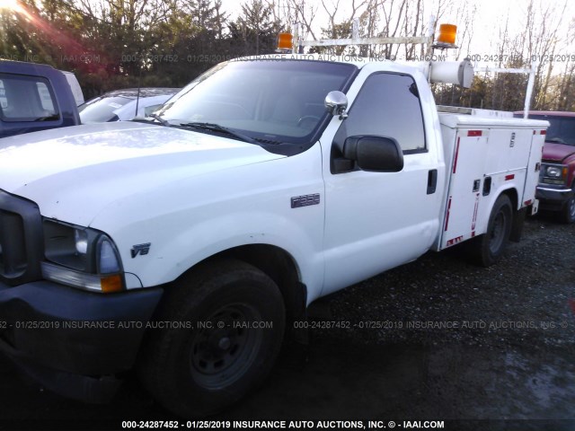 1FDSF30L82ED64638 - 2002 FORD F350 SRW SUPER DUTY WHITE photo 2