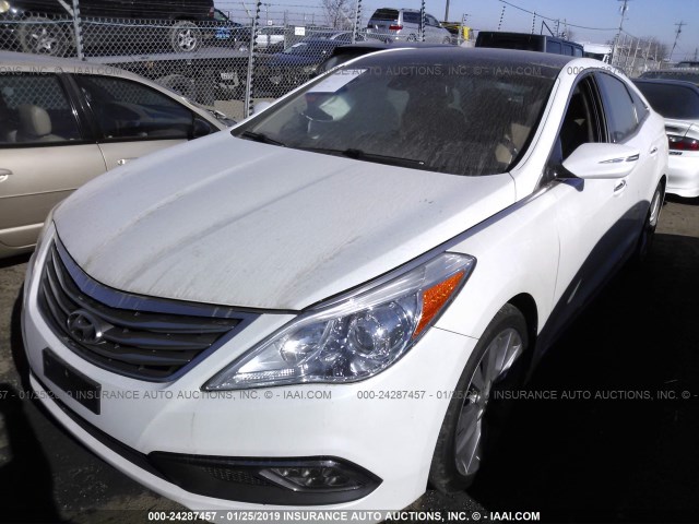 KMHFH4JG2FA440113 - 2015 HYUNDAI AZERA LIMITED WHITE photo 2