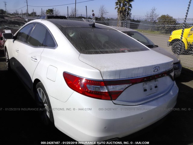 KMHFH4JG2FA440113 - 2015 HYUNDAI AZERA LIMITED WHITE photo 3