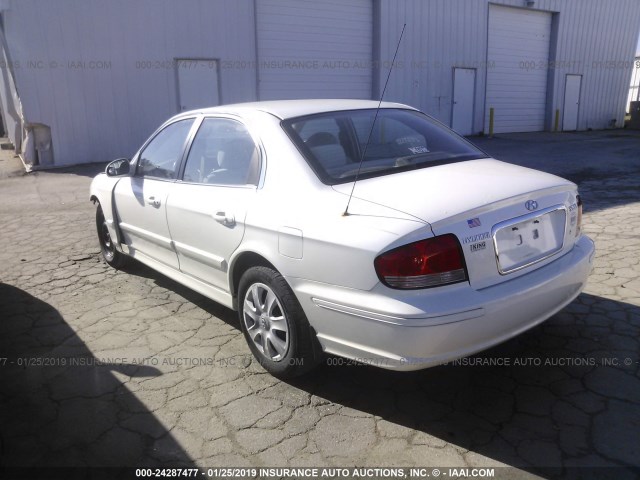 KMHWF25S95A164181 - 2005 HYUNDAI SONATA GL WHITE photo 3