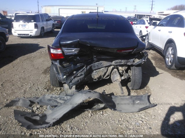 KNADN4A3XE6368190 - 2014 KIA RIO EX GRAY photo 6