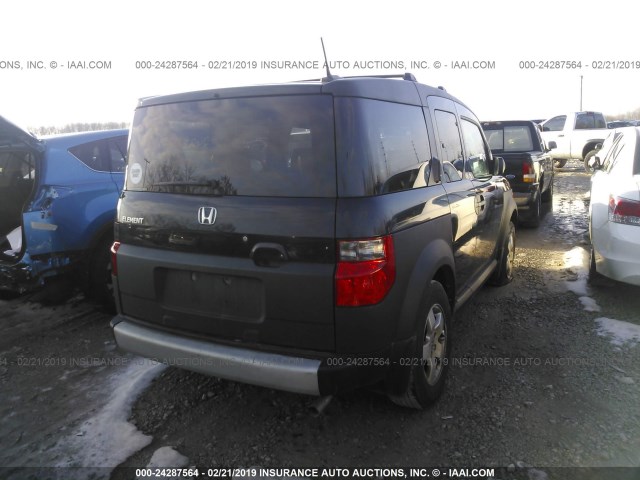 5J6YH28635L017391 - 2005 HONDA ELEMENT EX BLACK photo 4