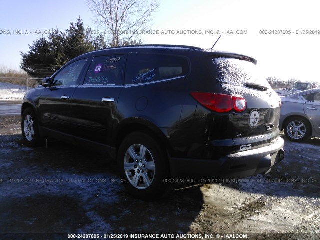 1GNLVGEDXAS152447 - 2010 CHEVROLET TRAVERSE LT BLACK photo 3