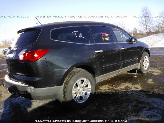 1GNLVGEDXAS152447 - 2010 CHEVROLET TRAVERSE LT BLACK photo 4