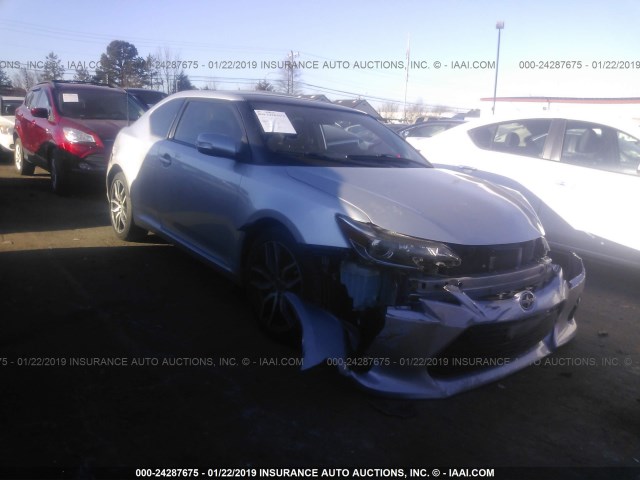 JTKJF5C79E3079644 - 2014 TOYOTA SCION TC SILVER photo 1