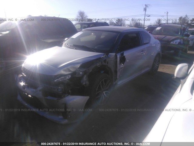 JTKJF5C79E3079644 - 2014 TOYOTA SCION TC SILVER photo 2