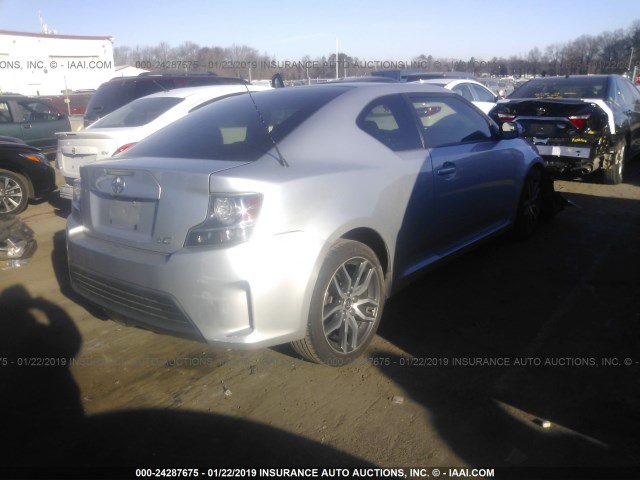 JTKJF5C79E3079644 - 2014 TOYOTA SCION TC SILVER photo 4