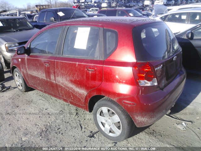 KL1TD666X8B074565 - 2008 CHEVROLET AVEO LS RED photo 3